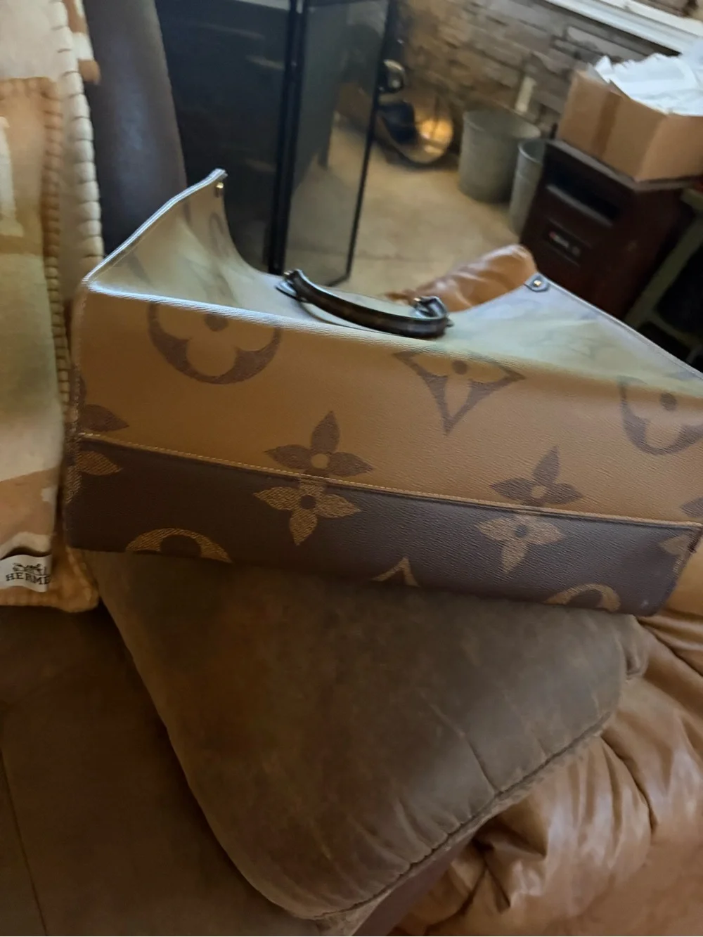 Louis Vuitton OTG GM Reverse Tote with Red Interior